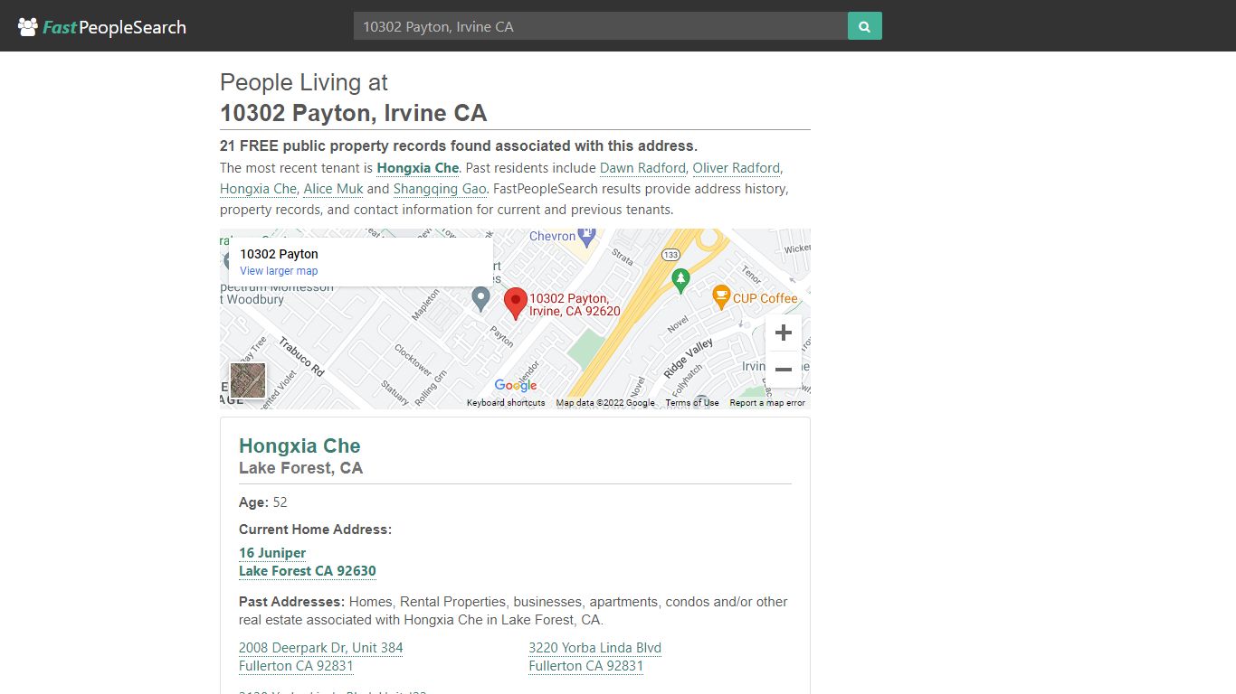 People Living at 10302 Payton Irvine CA - FastPeopleSearch